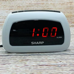 Sharp Digital Alarm Clock Red LED Display Snooze Feature SPC085 - Picture 1 of 7