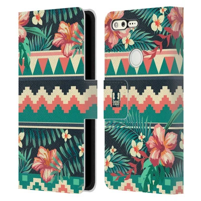 HEAD CASE DESIGNS TROPICAL PRINTS LEATHER BOOK WALLET CASE FOR GOOGLE PHONES - Image 1 of 4