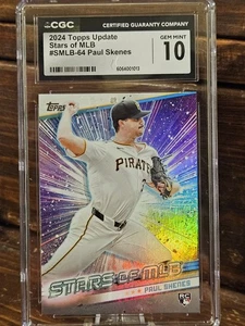 2024 Topps Update Paul Skenes - Stars of MLB #SMLB64 Pittsburgh Pirates - CGC 10 - Picture 1 of 1