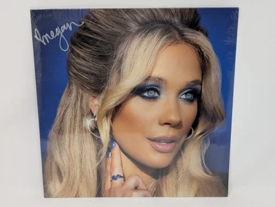 Megan Moroney Am I Ok Okay? AUTOGRAPHED Signed Blue Vinyl LP - Image 1 of 3