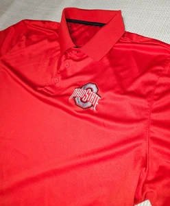 Nike Ohio State Buckeyes Polo Shirt X-large Men Large Red - Picture 1 of 3