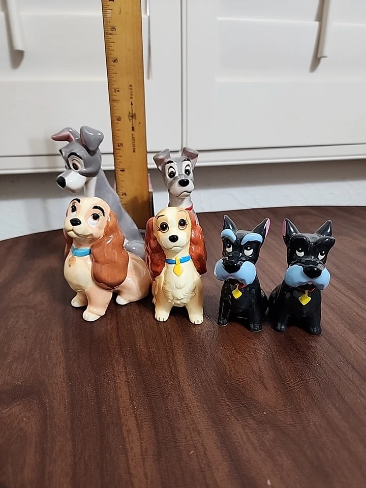 Disney Lady and the Tramp Ceramic Figurines Lot China and Japan - Image 1 of 1