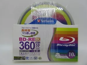 Verbatim Japan Blu-ray Disc for Repeated Recording BD-RE DL 50GB 10 Pieces - Picture 1 of 2