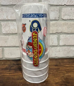 Vintage 1984 JUMBO DONUTS Dolly Madison 4-Cup Set SEALED MLB Baseball Peanuts - Bild 1 von 4