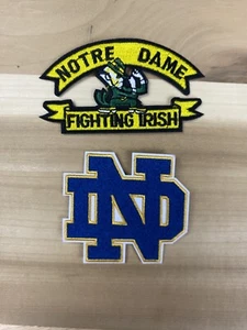 Notre Dame Fighting Irish Iron On Patch Set - Foto 1 di 3