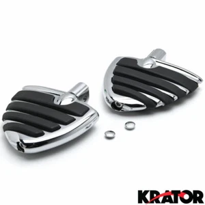 Front Wing Style Foot Pegs Chrome L & R For Suzuki Boulevard M50 M90 M109 - Picture 1 of 3