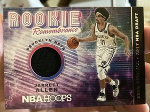 2018-19 Hoops Rookie Remembrance Relics #45 Jarrett Allen JERSEY GU Nets PWE