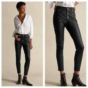 Ralph Lauren Women's  Black Label Black Leather Pants sz 4