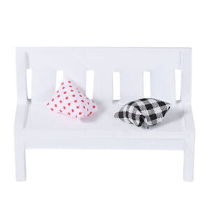 1:12 Dolls House Furniture with Pillows & Park Bench-DT