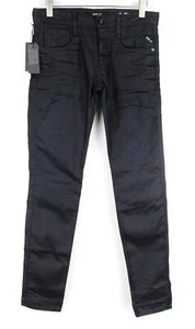 REPLAY Anbass Mens Jeans W30/L34 Navy Coated Slim Stretchy Cotton 5-Pocket - Bild 1 von 11
