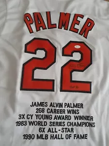 Jim Palmer Signed Orioles Jersey (JSA COA) Autographed Stat Jersey HOF 🔥🔥 - Picture 1 of 1