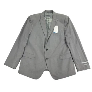 Perry Ellis Mens Micro-Grid Slim Fit Stretch Suit Jacket Gray 48R - Picture 1 of 6