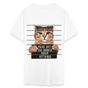 Police dept. San Diego.Ca kitty bad shirt Cat Lovers T-Shirt size S-6XL - Bild 1 von 81