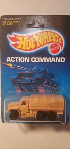 LOTE 6 vehículos militares vintage Action Command 1986 camuflaje bronceado cardado Hot Wheels - Imagen 1 de 21
