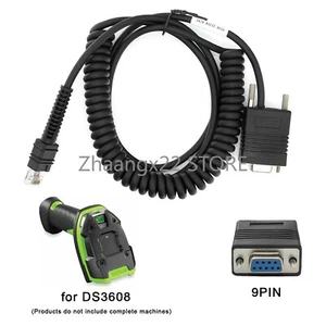 Cavo seriale a spirale DC5V RS232 per scanner Zebra LI3608 3678 DS3608 DS3678 nuovo - Foto 1 di 3