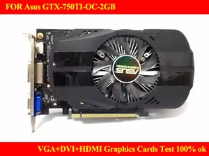 FOR Asus GTX-750TI-OC-2GB GTX750TI GDDR5 PCI Express 3.0 computer Graphics Cards - Picture 1 of 5