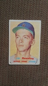 1957 Topps baseball Jim Bunning rookie 338
