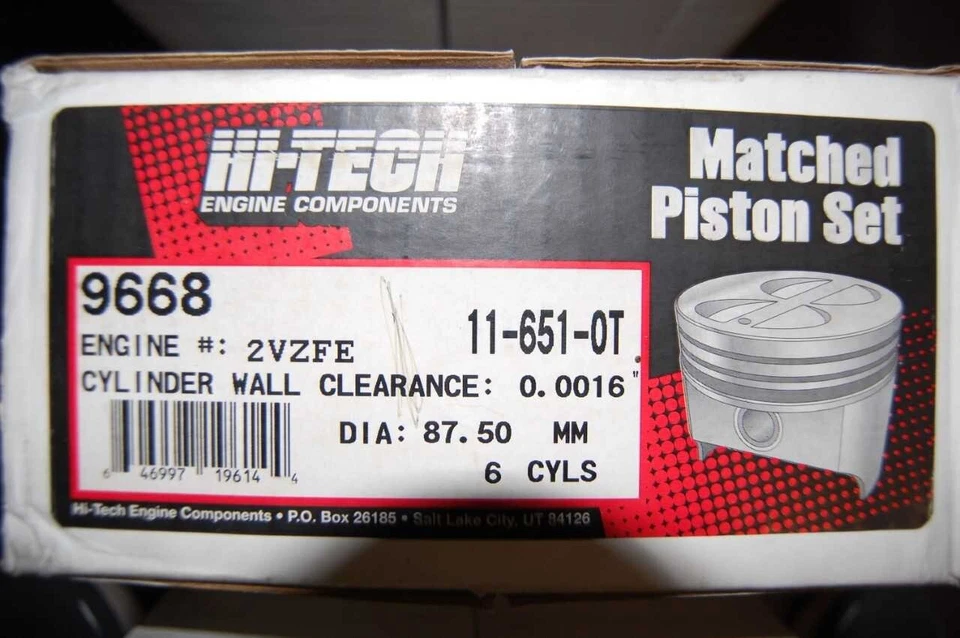 Hi-Tech 9668 STD Set of 6 Pistons for Toyota 2VZFE - Image 1 of 1