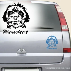 Bolonka Zwetna Autoaufkleber Wunschtext 15cm Aufkleber Hund Hundeaufkleber 722 - Picture 1 of 2
