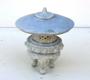 4"Japanese Maru Yukimi-dōrō Granite Poly Stone Miniature Zen Temple Lantern 06-4 - Picture 1 of 3