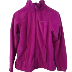 Columbia Sportwear Benton Spring Fleece Jacket Full Zip Pink Fuchsia Size S Cozy - Picture 1 of 9