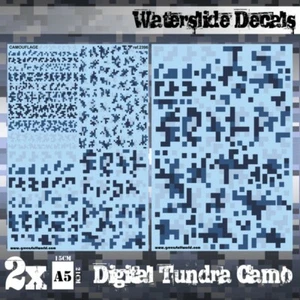 Waterslide Decals - Digital Tundra Camo - Camouflage Diorama Miniatures - Picture 1 of 1