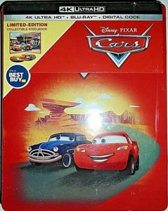 NEW! CARS SteelBook Edition (4K Ultra HD + Blu-ray + Digital) Disney Pixar 2006 - Picture 1 of 2