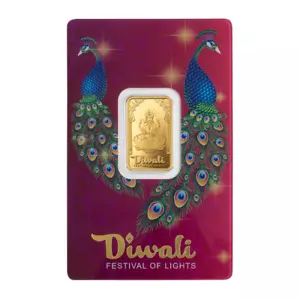 PAMP Goldbarren 5 Gramm 9999 Gold Diwali Festival of Lights + Blister mit Hülle - Bild 1 von 4