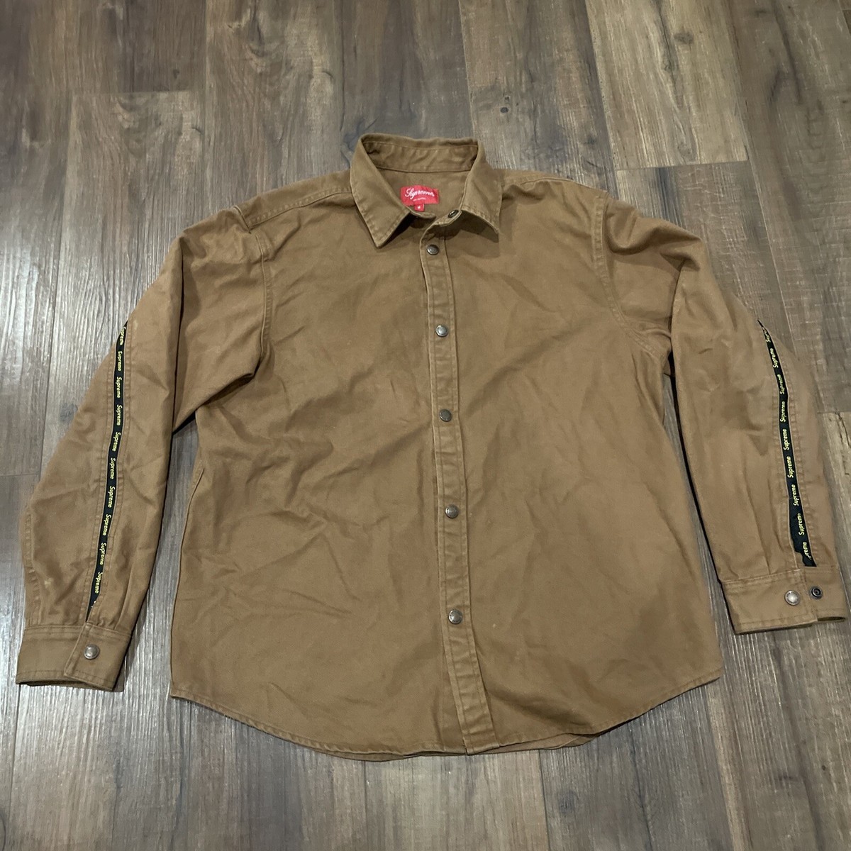 Supreme Denim Long Sleeve Casual Button-Down Shirts for Men Supreme Denim Long Sleeve Casual Button-Down Shirts for Men