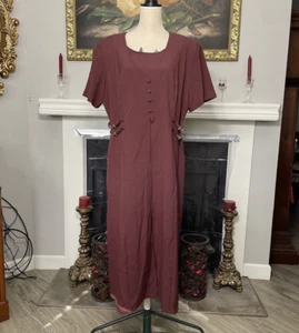 Vintage FASHION BUG Maxi Dress Cottagecore 90's Size 16W - Picture 1 of 7