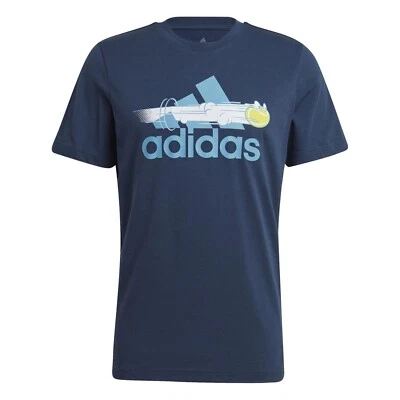 CAMISETA HOMBRE NUEVA CON ETIQUETAS LOGO GRÁFICO ADIDAS (CREW NAVY) 2XLARGE. GN8059 Foto 1 de 4