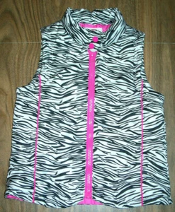 L.e.i. Vest Girls size 6-6X Black & White Animal Print - Picture 1 of 4