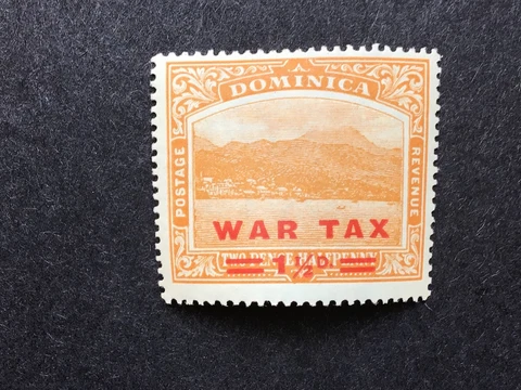 Dominica 1919 War Tax O/ Print MNH.  P101 Cover