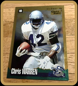 SEATTLE SEAHAWKS 1994 SCORE GOLD ZONE CHRIS WARREN #216 NMMT CONDITION - Picture 1 of 2