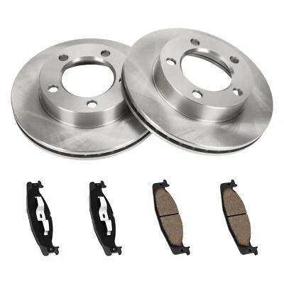 Front Disc Rotors & Ceramic Brake Pads for 1994 1995-1996 Ford Bronco F-150 4WD  Foto 1 de 4