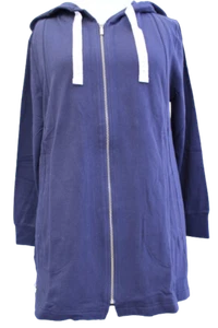 Sheego Damen Sweatjacke Schwarz 44/46 Kapuzenjacke Pullover Pulli Oversize Long - Bild 1 von 9