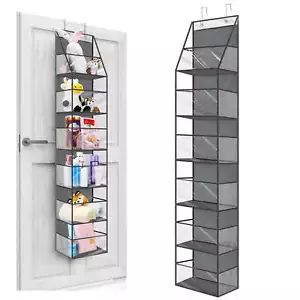 Over The Door Hanging Pantry Organizer Storage Shelves Large Capacity w/ Pockets - Picture 1 of 12