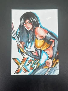 2024 Masterpiece Stuido MARVEL Original Sketch Cards 1/1 X-23 - Picture 1 of 2