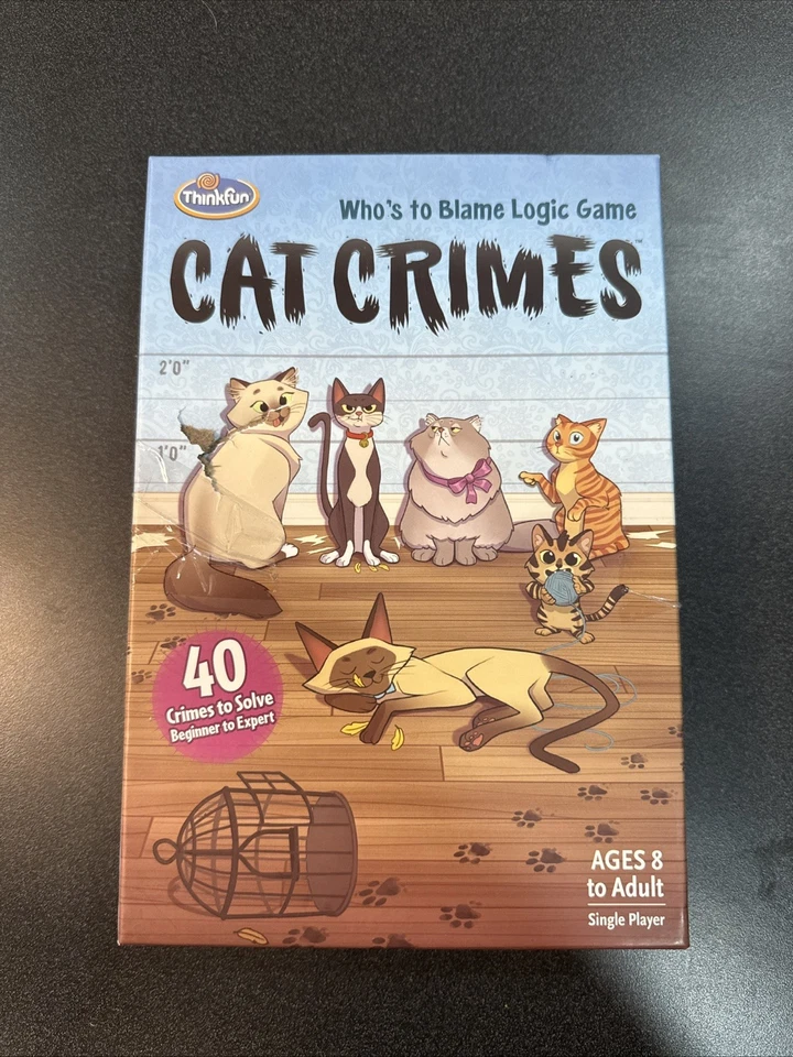 Juego de lógica Thinkfun Cat Crimes Who's to Blame Edad 8+ para un jugador completo Foto 1 de 2