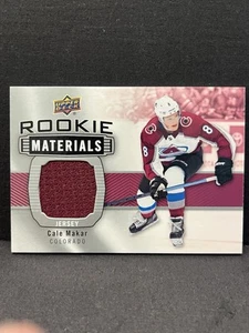 Camiseta deportiva 2019-20 Upper Deck Cale Makar RC parche Rookie Materials serie 2 usada - Imagen 1 de 3