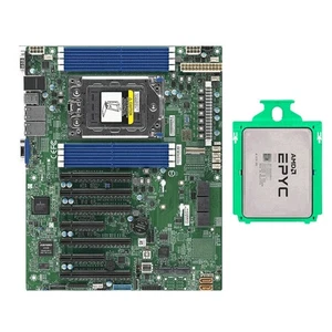 Płyta główna Supermicro H12SSL-i z procesorem AMD EPYC 7402 24 rdzenie 2,8 GHz - Zdjęcie 1 z 4