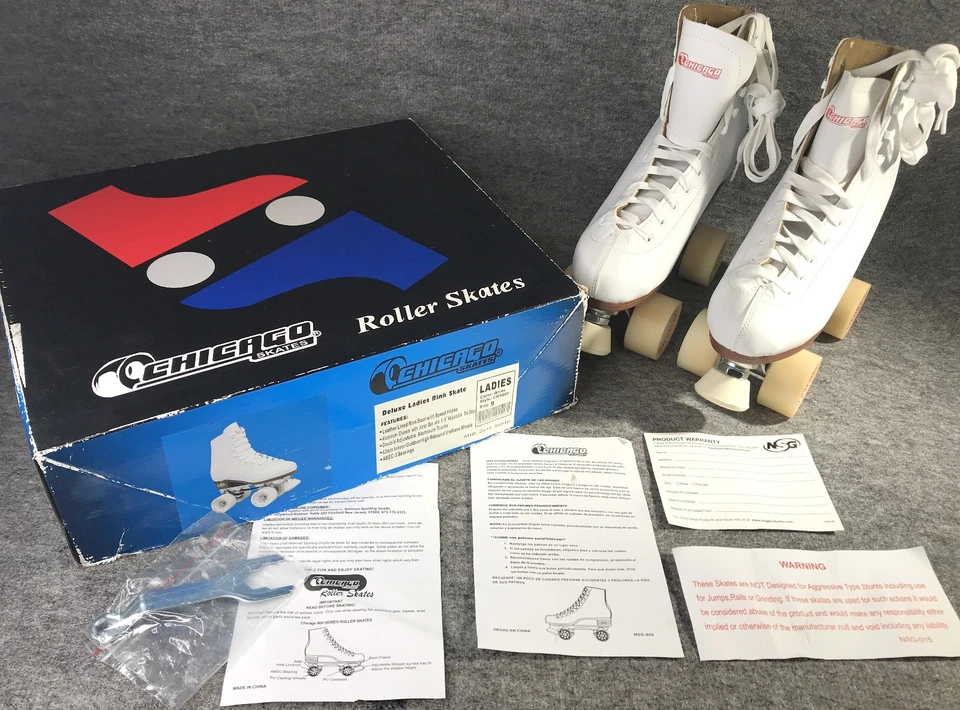 Chicago Skates Deluxe Ladies Rink Skate Women's Size 9 Crs800