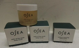 Lot - OSEA Salts of the Earth (2) BODY SCRUB + (1) POLISH Travel Size 1 oz. - Picture 1 of 5
