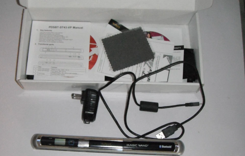 Vupoint Magic Wand PC Copier Blue Tooth new in box with charger - Image 1 of 2