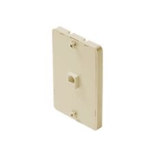 Modular Phone Jack Wall Plate Surface Mount 4 Wire Flush Telephone, Ivory