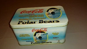METALLBOX MIT COCA-COLA EISBÄREN MIT 10 METALLSAMMELKARTEN. - Bild 1 von 9