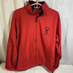 Chaqueta cortavientos Fireball Whiskey para hombre M roja golf ventilada trasera cremallera completa - Imagen 1 de 16