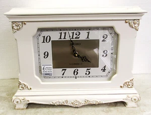 SEIKO RECTAGULAR JEWELRY BOX W/ CLOCK AND WITH 6 DIFFERENT MELODIES QXW227WLH - Picture 1 of 5