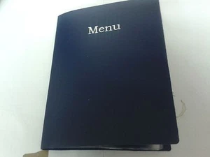 NUEVO DISEÑO A4 MENÚ EN POLIPROPILENO AZUL - Imagen 1 de 2