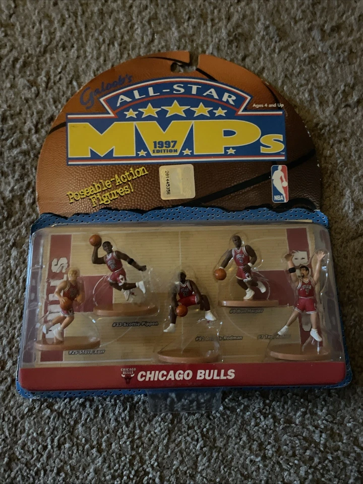 1997 Galoobs All-star MVPs Chicago Bulls Lakers 9 Mini Figures Bryant Rodman
